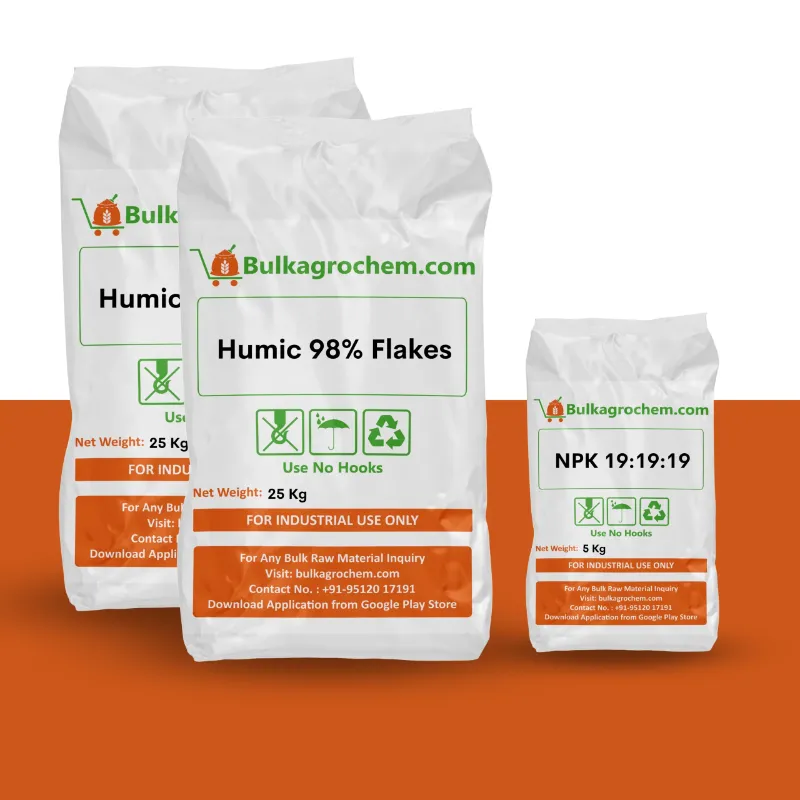 50 kg Humic 98% Flakes + Free 5 Kg 19:19:19