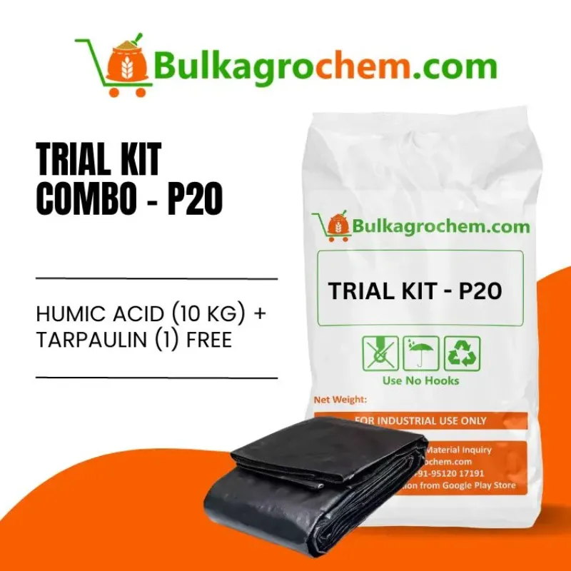 Trial Kit Combo – P20 { Humic Acid (10 kg) + Tarpaulin (1) 15 x 18 ft – Free }