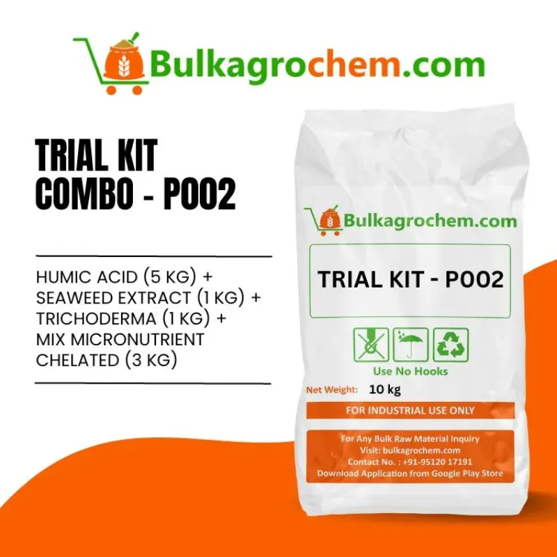 Trial Kit Combo – P002 { Humic Acid (5 kg) + Seaweed Extract (1 kg) + Trichoderma (1 kg) + Mix Micronutrient Chelated (3 kg) }