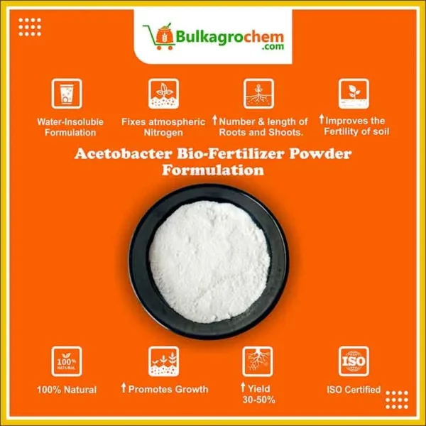 Acetobacter Bio-Fertilizer Powder Formulation(Water Insoluble)-info